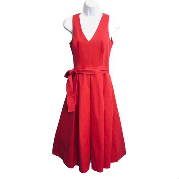 Antonio Melani Red Fit Flare Midi dress size 0 - Picture 4 of 13